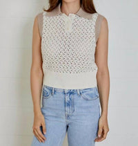 Dh New York - Marlene Sleeveless Polo Top