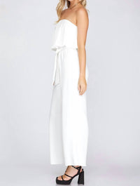 She + Sky - Strapless Ruffle Top Jumpsuit