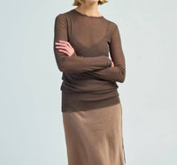 Brazeau Tricot - Double Layer Long Sleeve Tulle Shirt