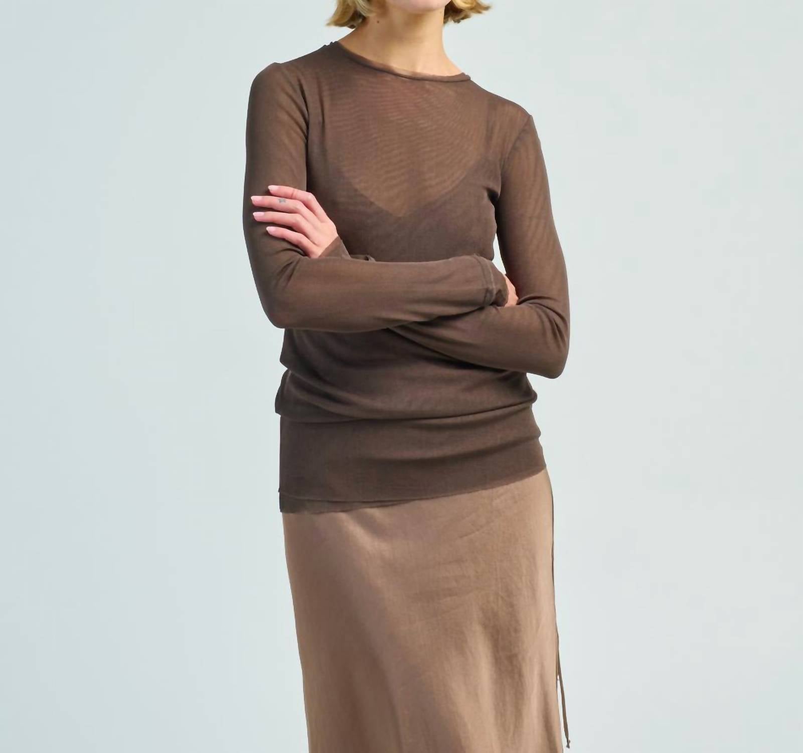Brazeau Tricot - Double Layer Long Sleeve Tulle Shirt