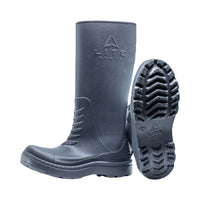 LiteBoots Women's Size Waterproof Rubber Boots in gray - women's shoe - detail view
