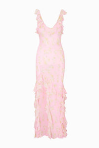 Loveshackfancy - Roseline Floral Chiffon Maxi Dress