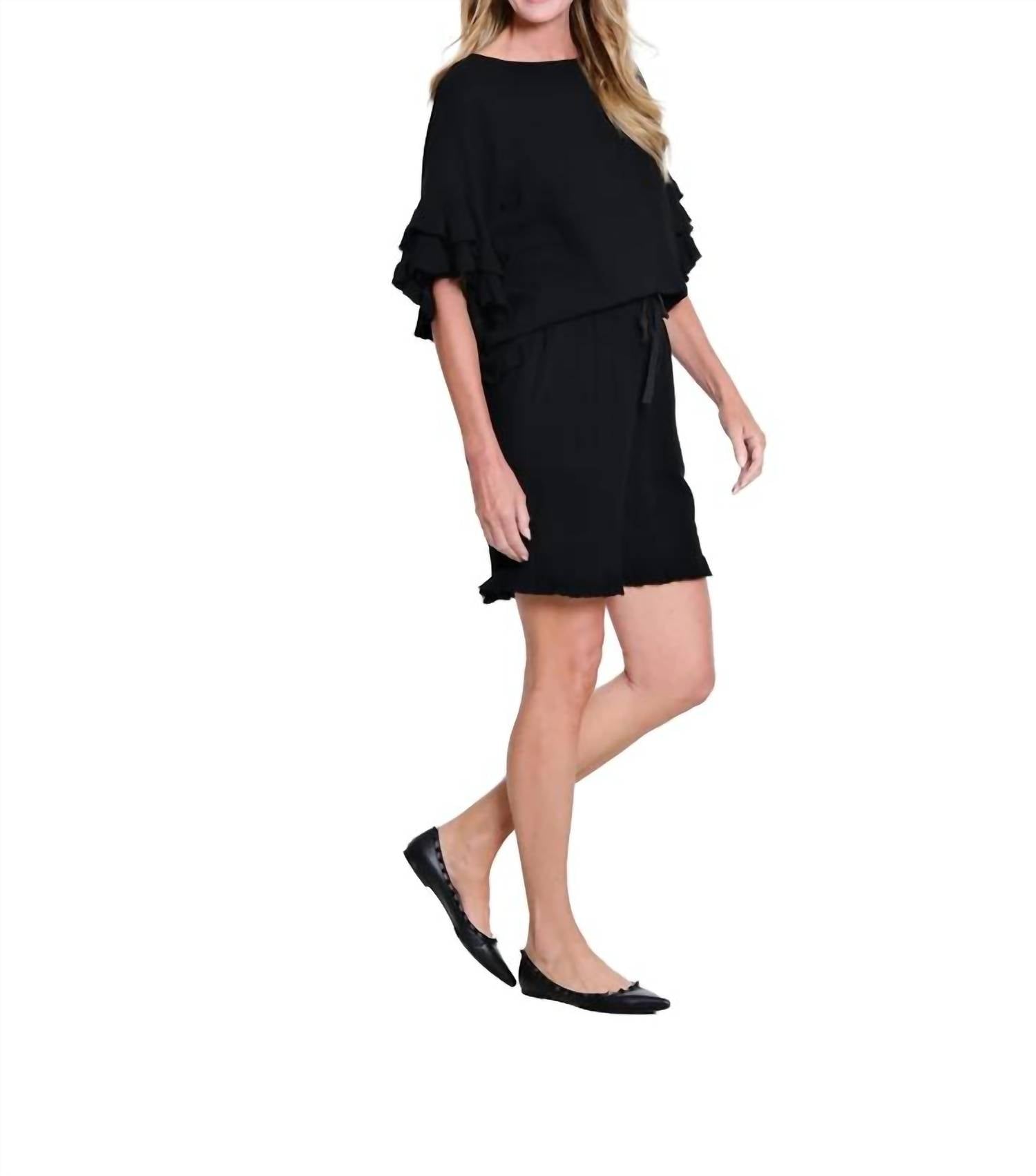 Multiples - Double Flounce Raglan Sleeve Fringe Hem Top