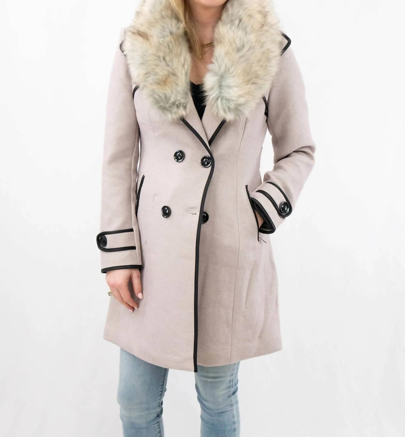 Coalition La - Vegan Wool Classic Style Coat