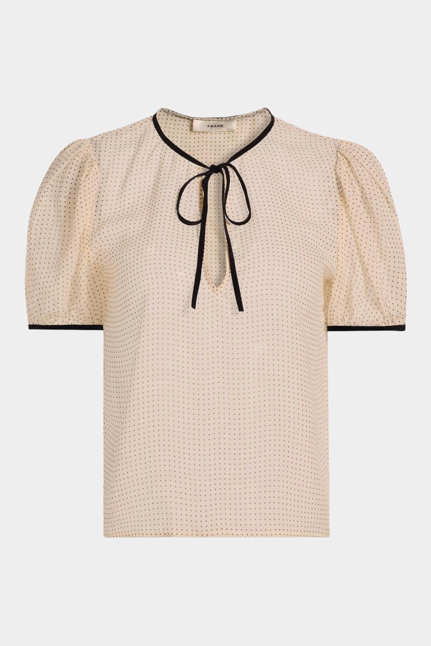 Frame - The Tie Puff Sleeve Blouse