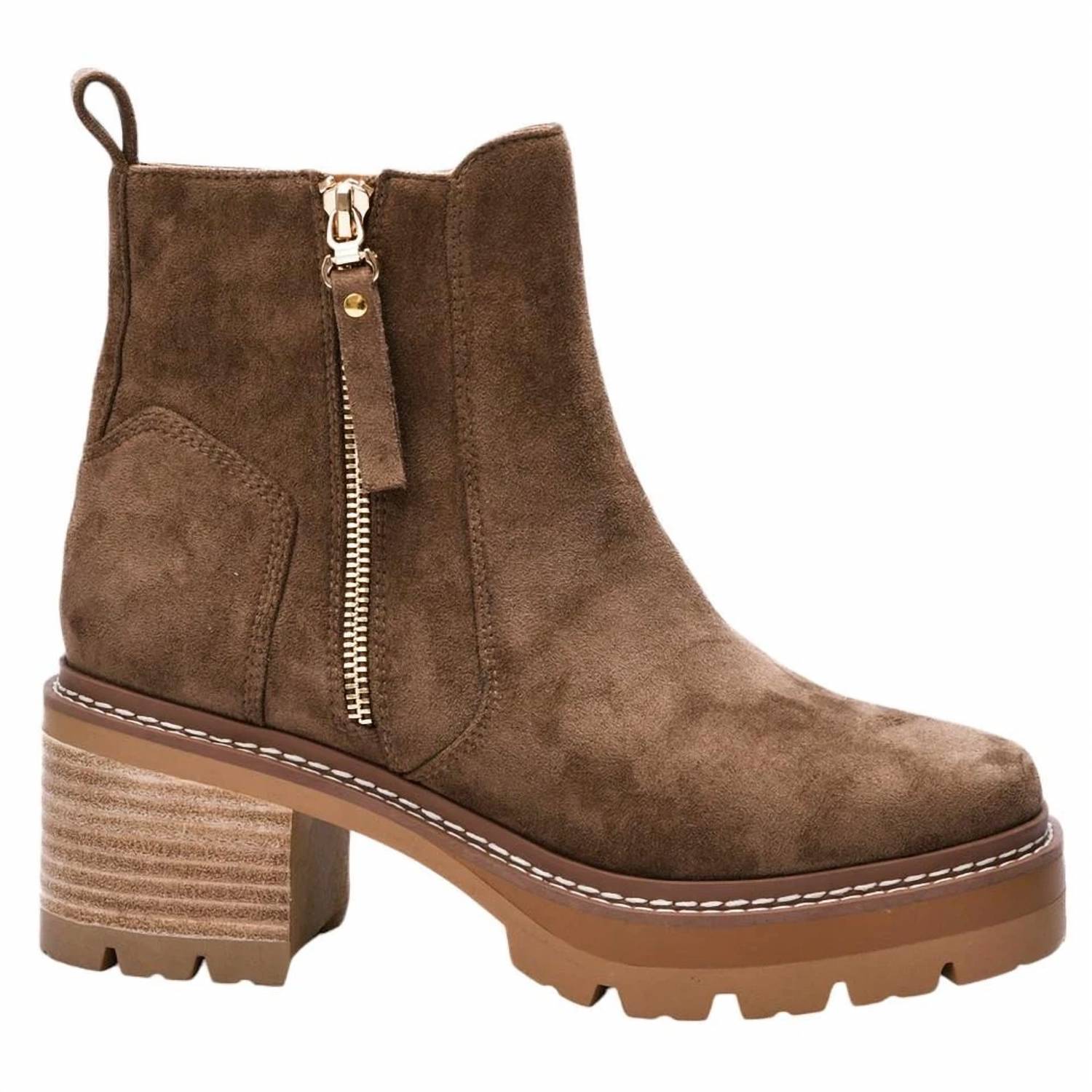 Hey Girl by Corkys Women's Up To No Good Boots in faux saddle brown - women's shoe