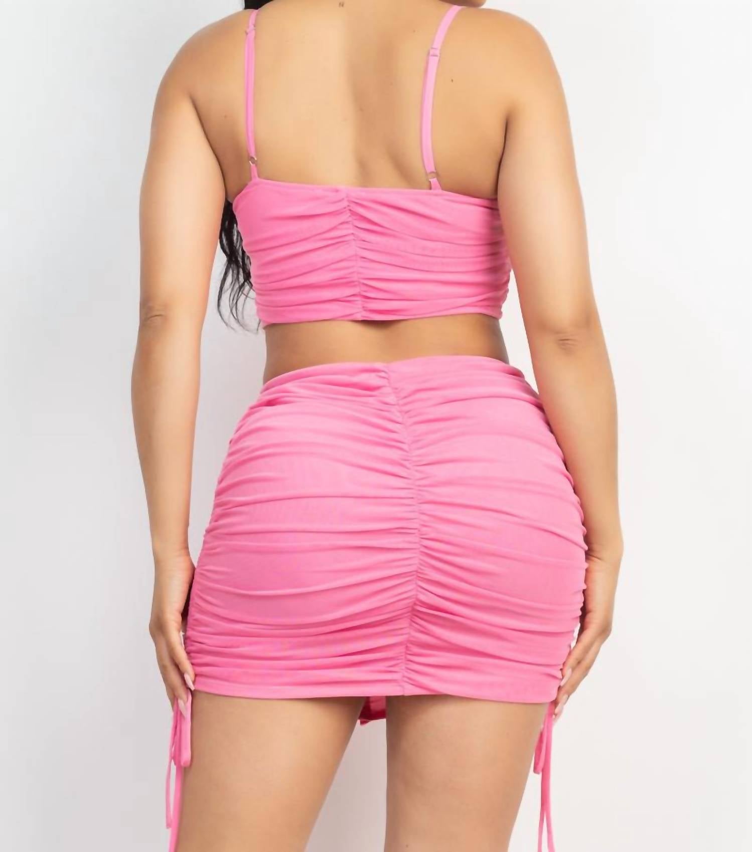 Shop Iris Basic - Krystal Bra Top And Skirt Set