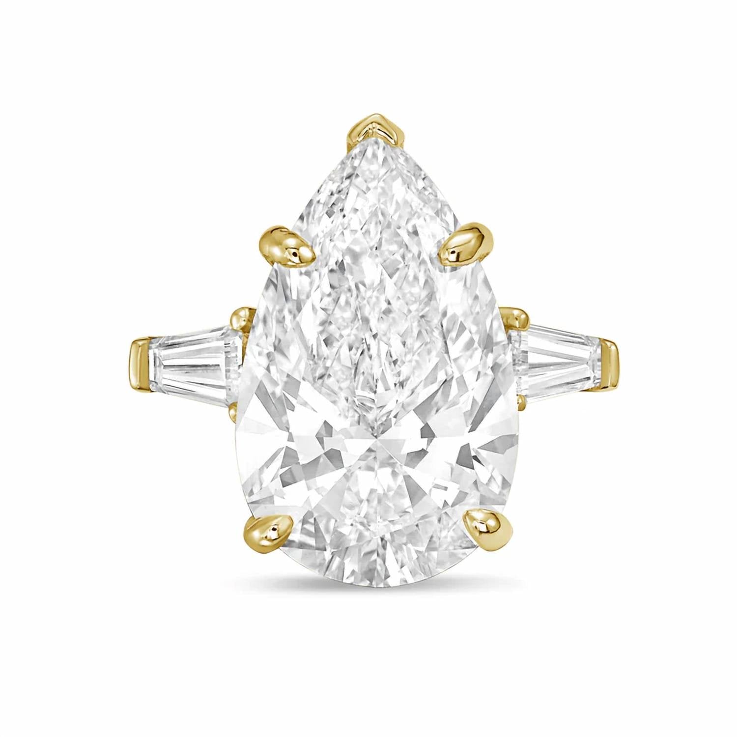 Diana M Jewels - Women's Pear Lab-Grown Diamond Ring (5.00 Ct) - Statement