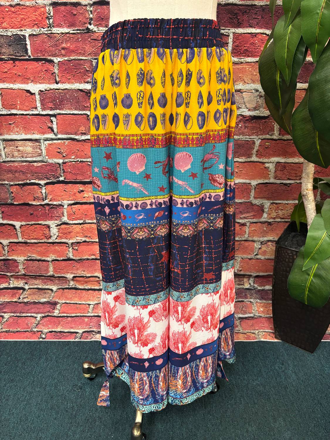 Isle Apparel - Seaside Patchwork Palazzo Pant