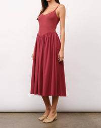 Loucia - Chloe Contrast Rib Midi Dress