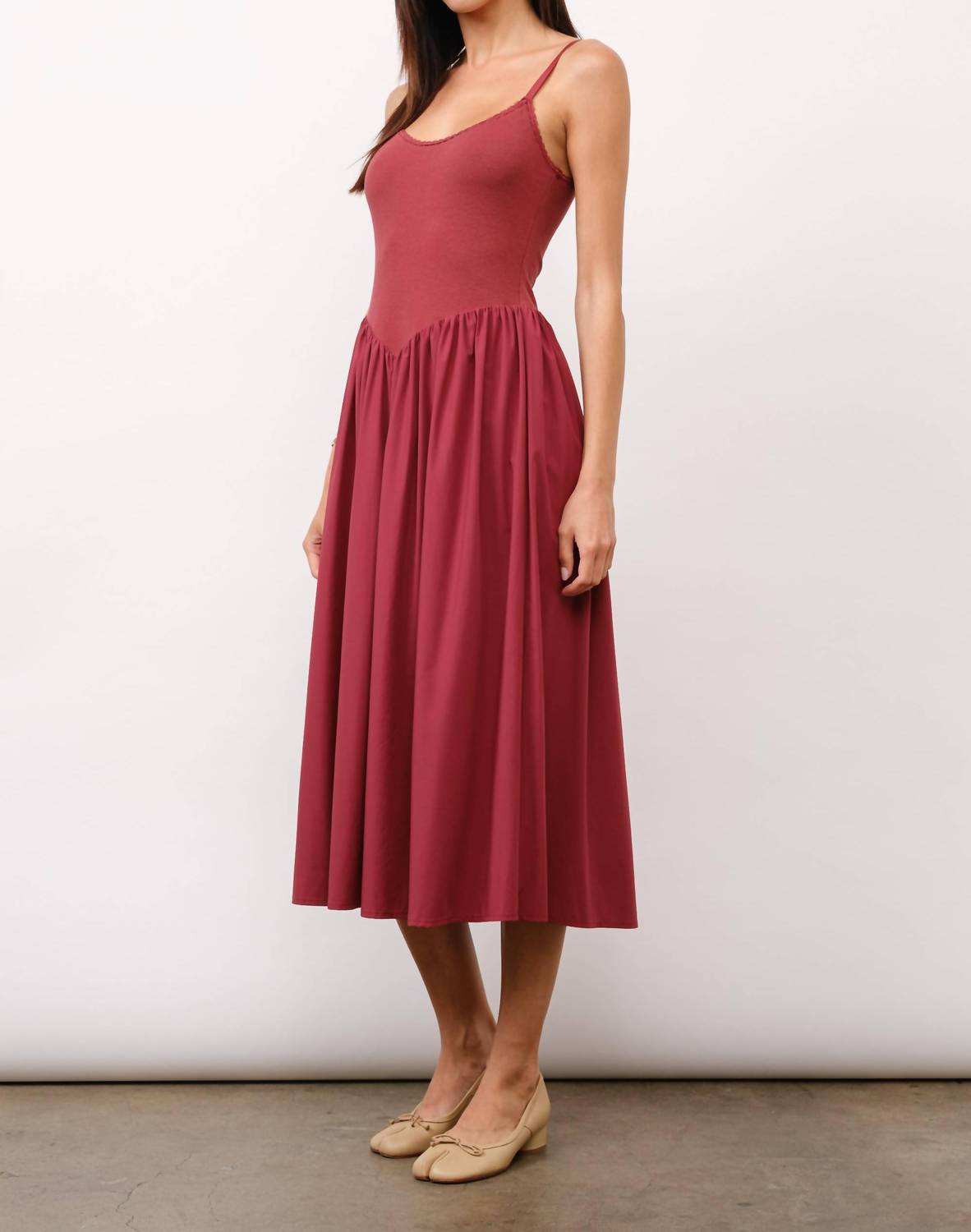Loucia - Chloe Contrast Rib Midi Dress