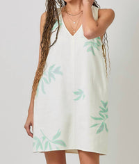 Mystree - Floral Printed Denim Shift Dress