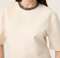 Soaked In Luxury - Magana Glitter Short Sleeves Blouse