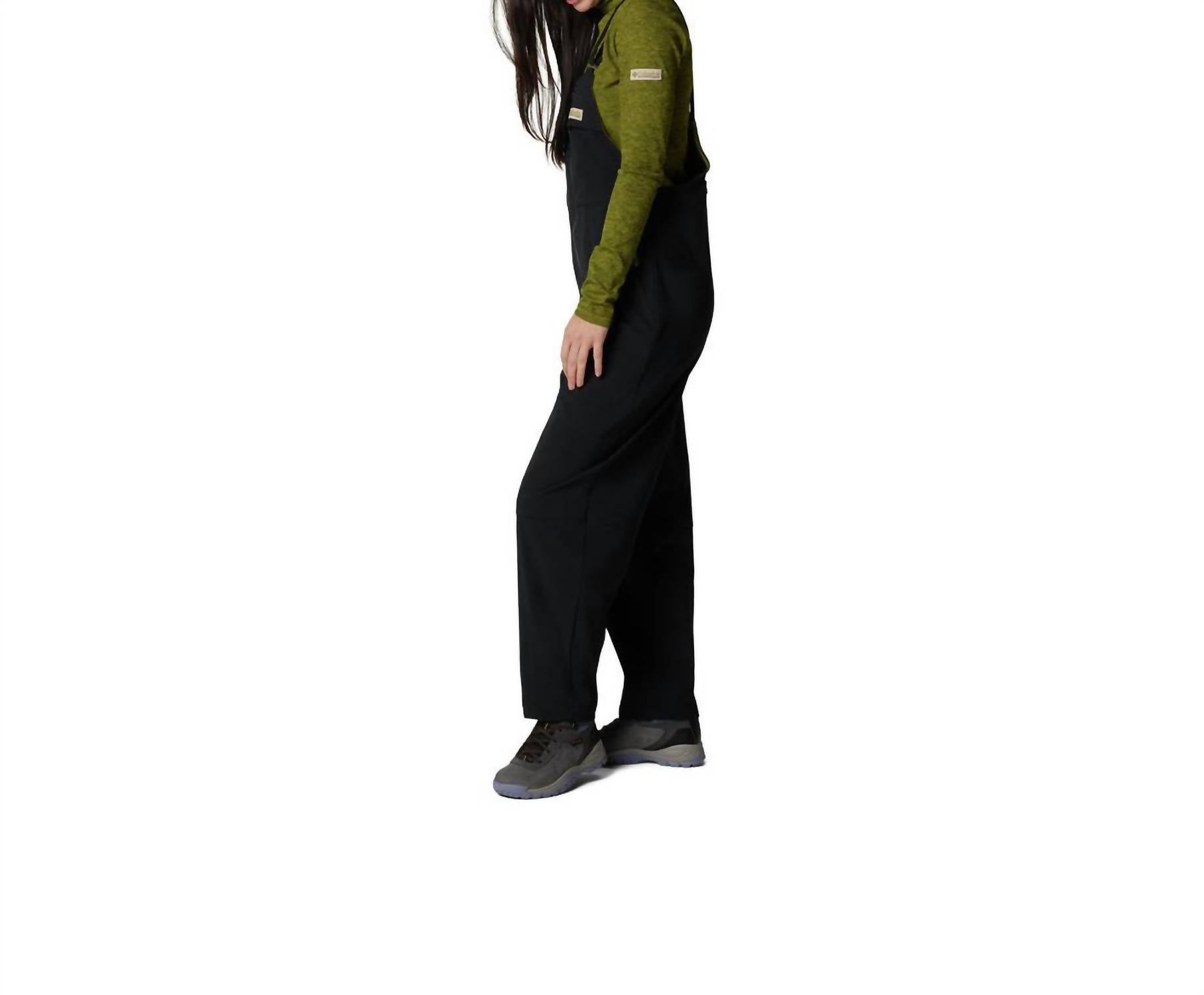 Columbia Wallowa Softshell Overall in black - women's jeans - alternate view
