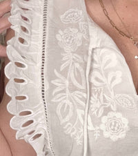 Tribal - Embroidered Frill Sleeve Blouse