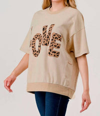 Pixi + Ivy - Oversized Short Sleeves Top