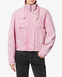 ISABEL MARANT Joseline Zip Up Jacket in pink - women's jacket