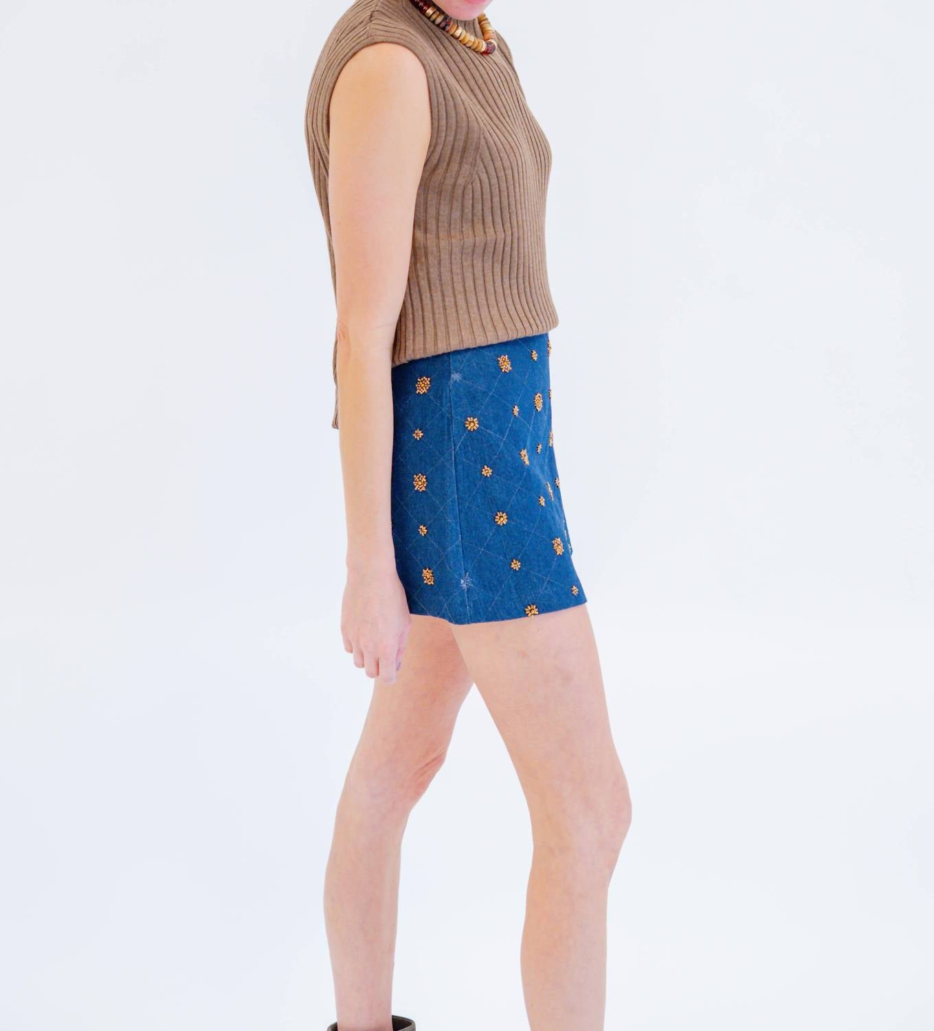 Raisonnel - Embelished Denim Skort