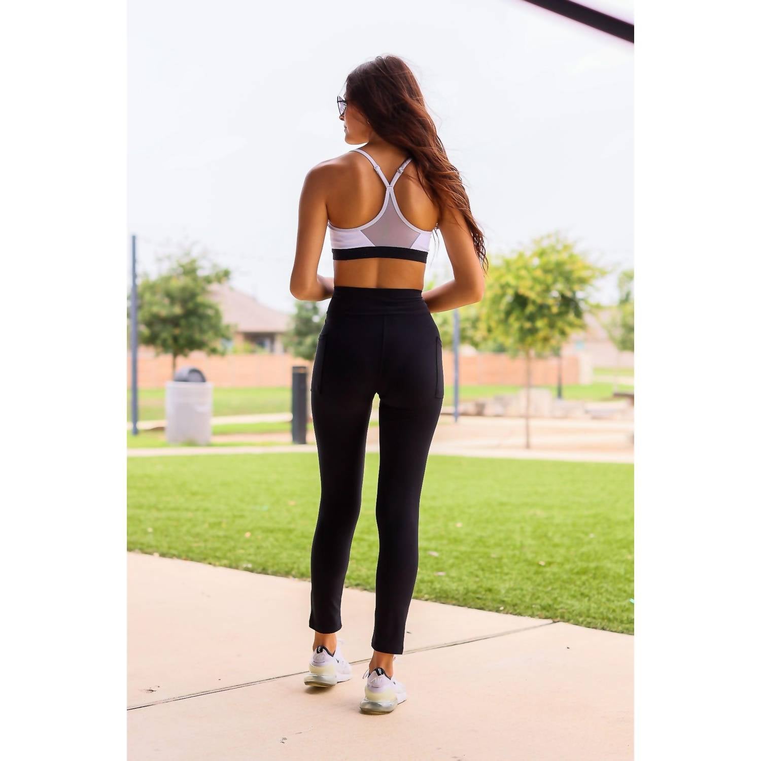 Julia Rose - Chloe Crossover Pocket 7/8th Ankle Length Leggings