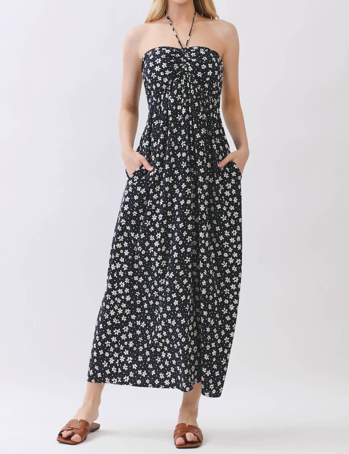 Final Touch - Zoe Halter Midi Dress