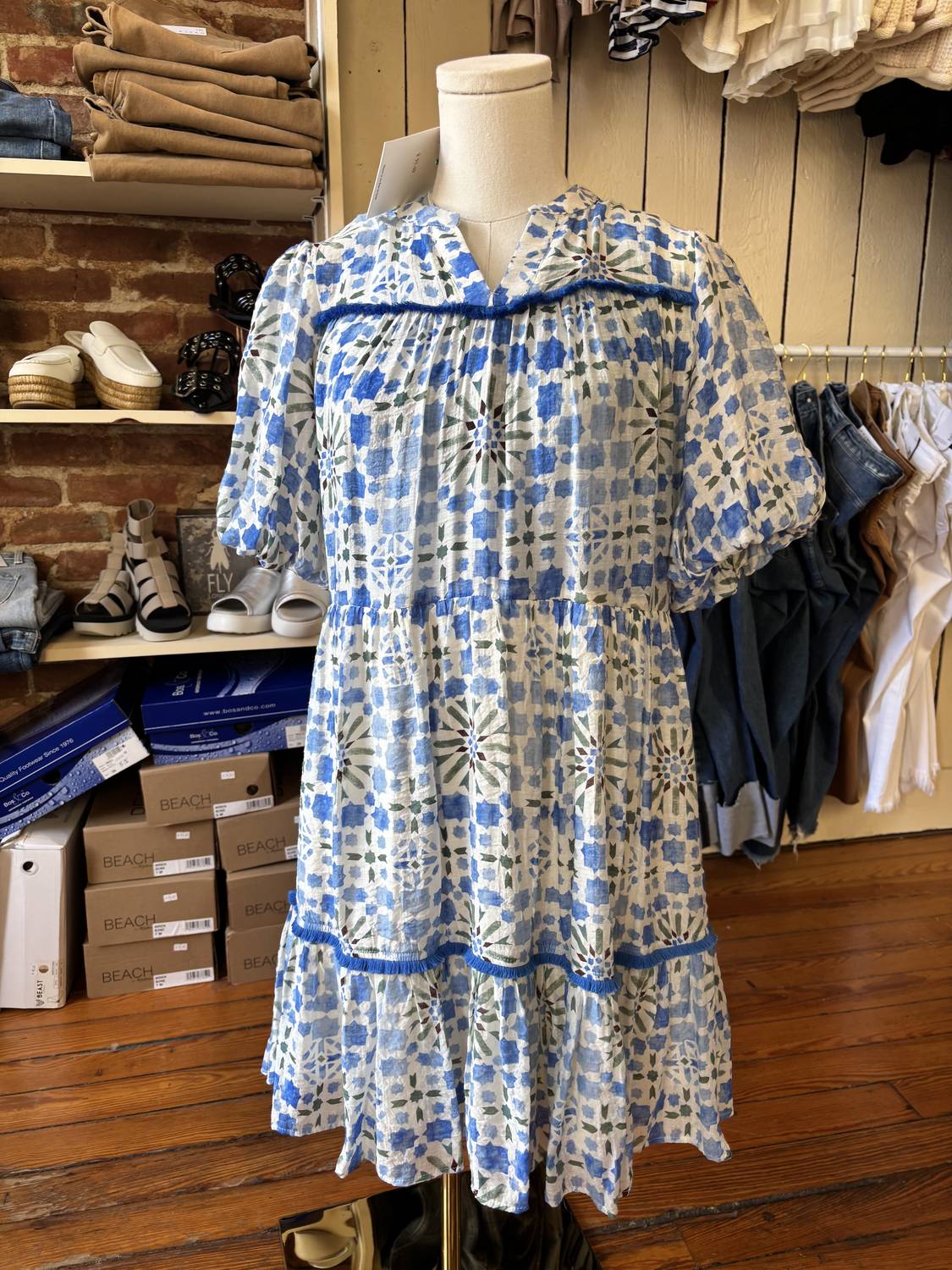 Voy - Women's Puff Sleeve Mini Dress