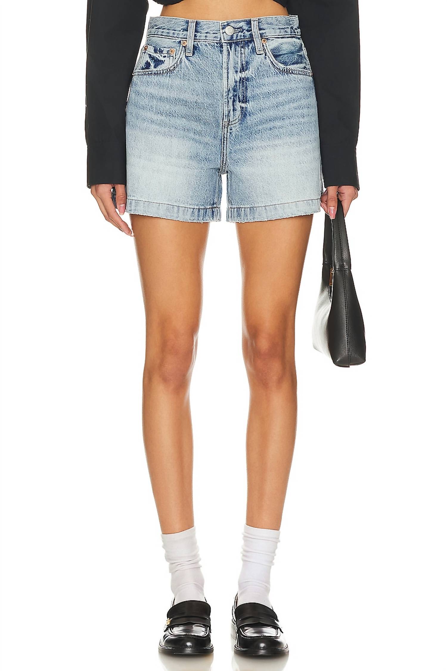 Pistola - Saige High Waist Denim Shorts