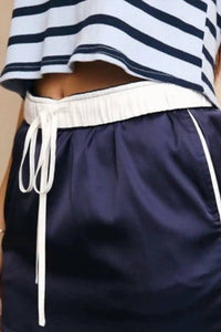 Le Lis - Amaya High Waisted Contrast Piping Detail Skort