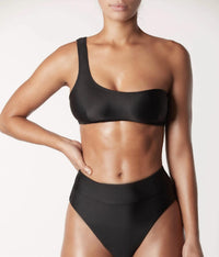 IT'S NOW COOL Women's The Asymmetric Top in black - women's swimwear