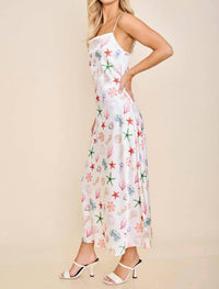 Main Strip - Capri Seashell Coastal Slip Midi Dress