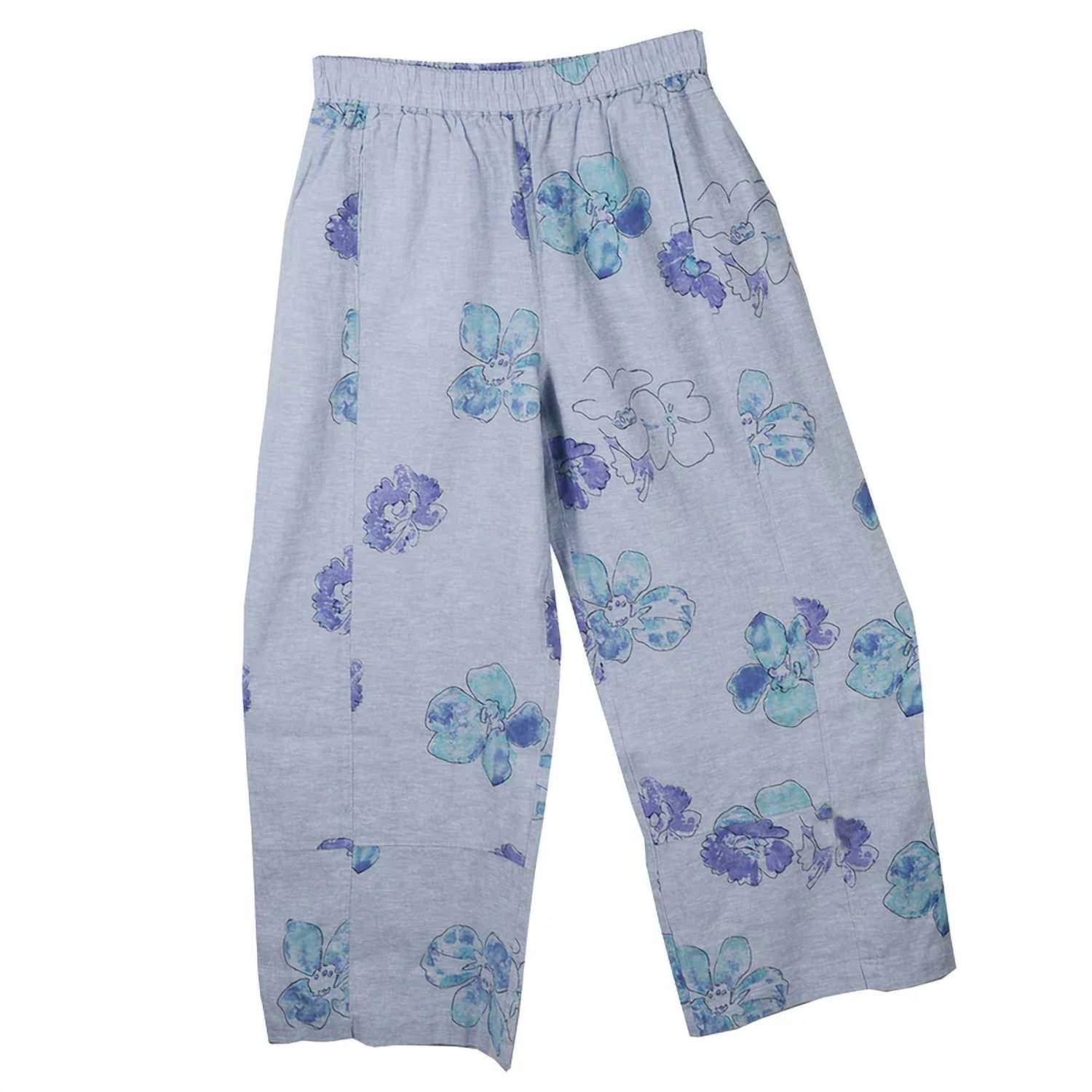 Habitat - Women's Linen Floral Seamed Crop Pant