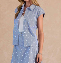 Current Air - Galaxy Cap Sleeve Blouse