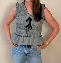 Staccato - Sydney Gingham Peplum Top
