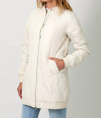 Mystree - Quilted Long Bomber Jacket