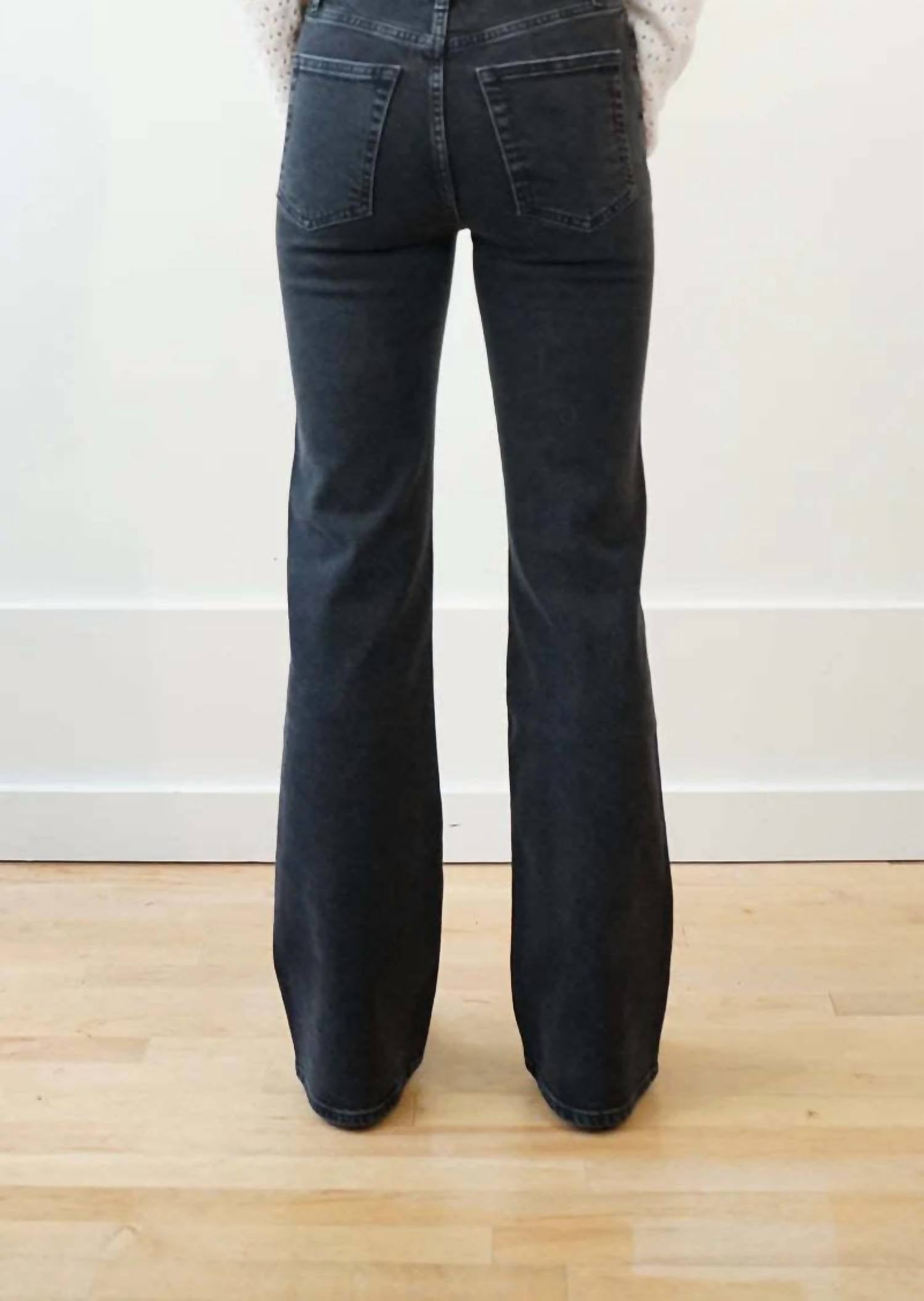 FRAME Arrow High Waist Relaxed Bootcut Jeans in deco - women's jeans - detail view