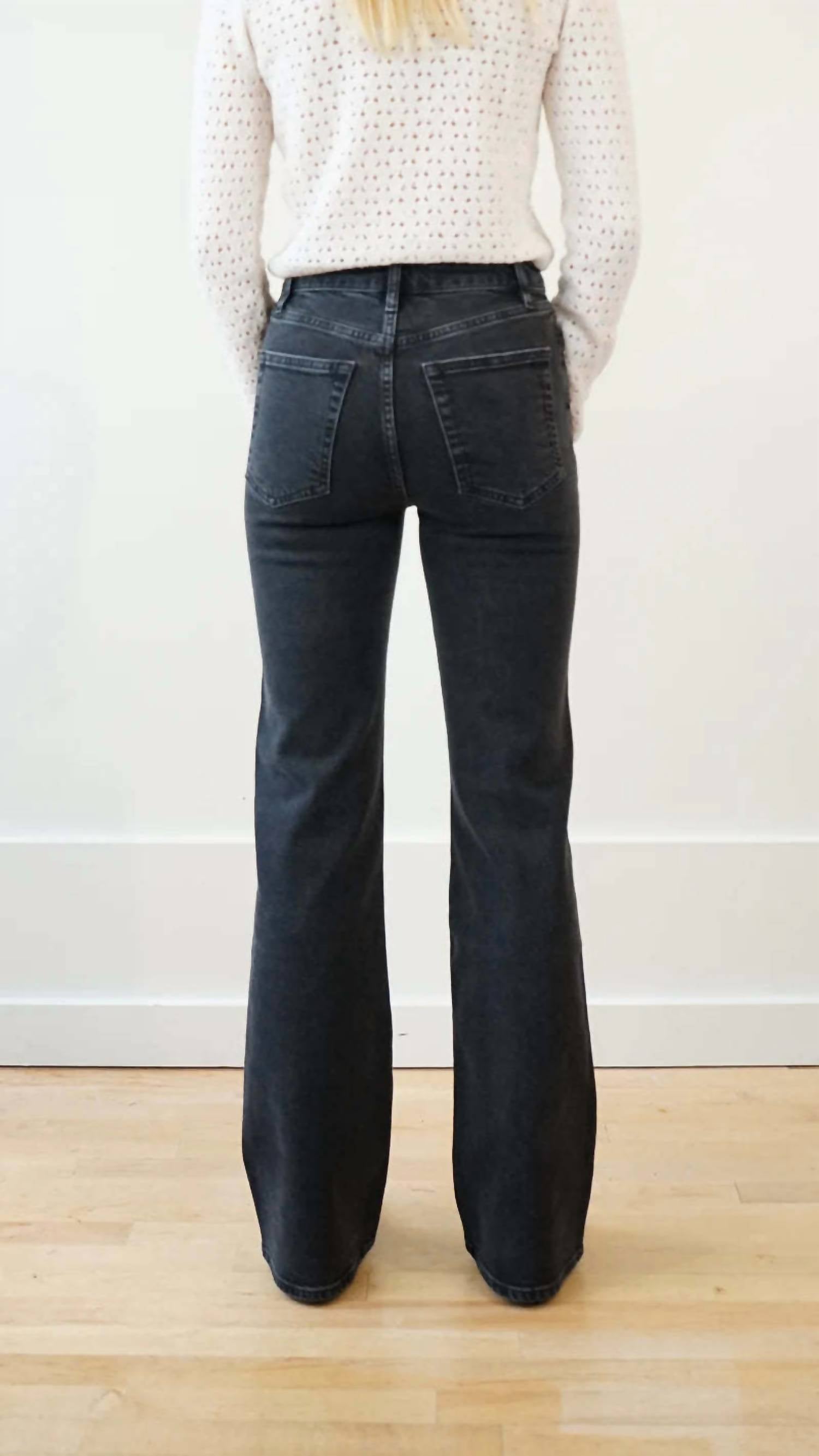 FRAME Arrow High Waist Relaxed Bootcut Jeans in deco - women's jeans - alternate view