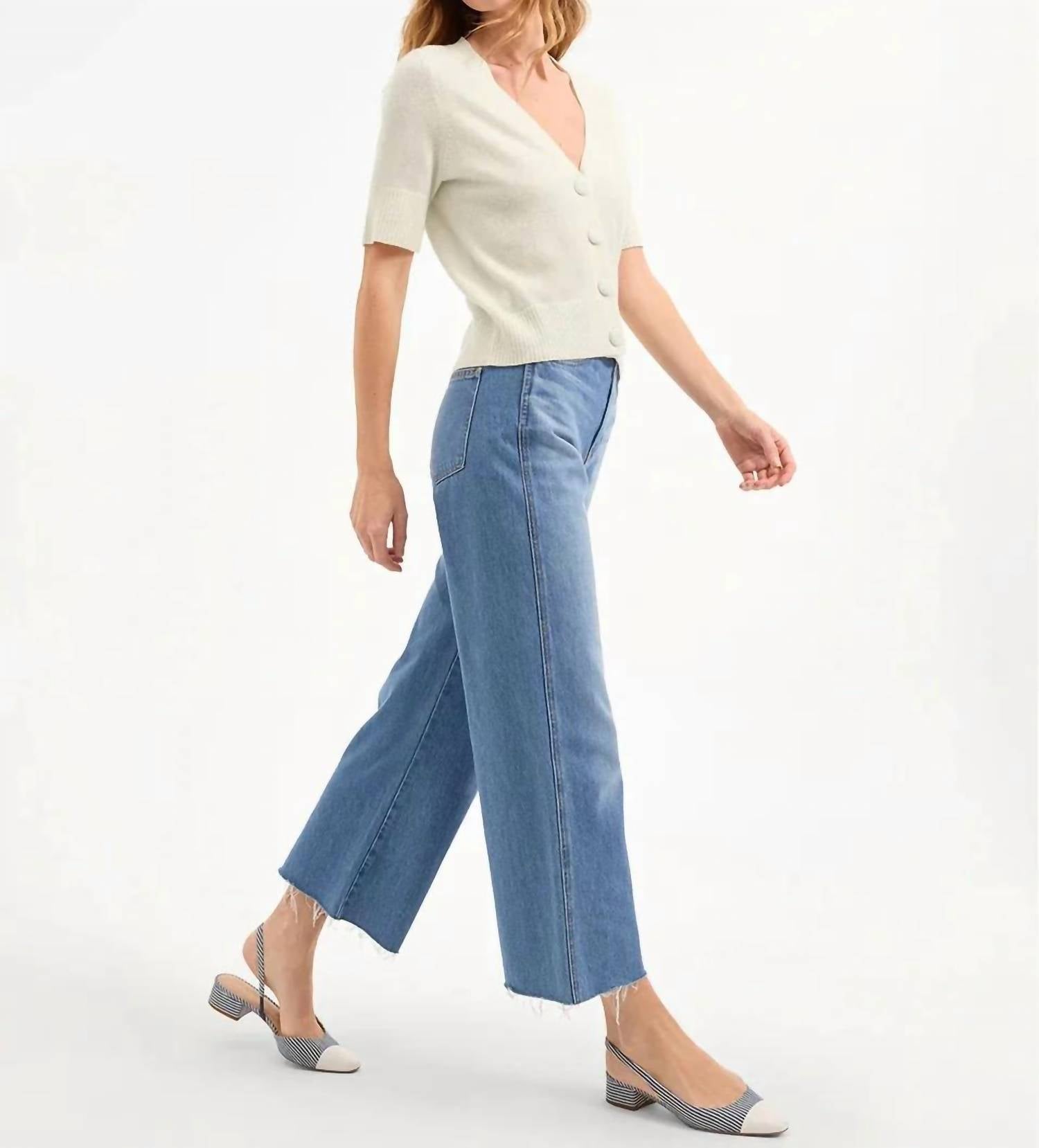 Veronica Beard - Short Sleeve Solene Cashmere Sweater