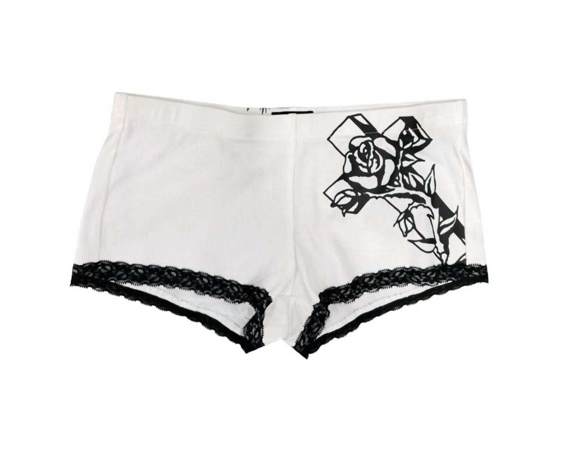 Ed Hardy Women's Mary Cheeky Short in white - women's intimate