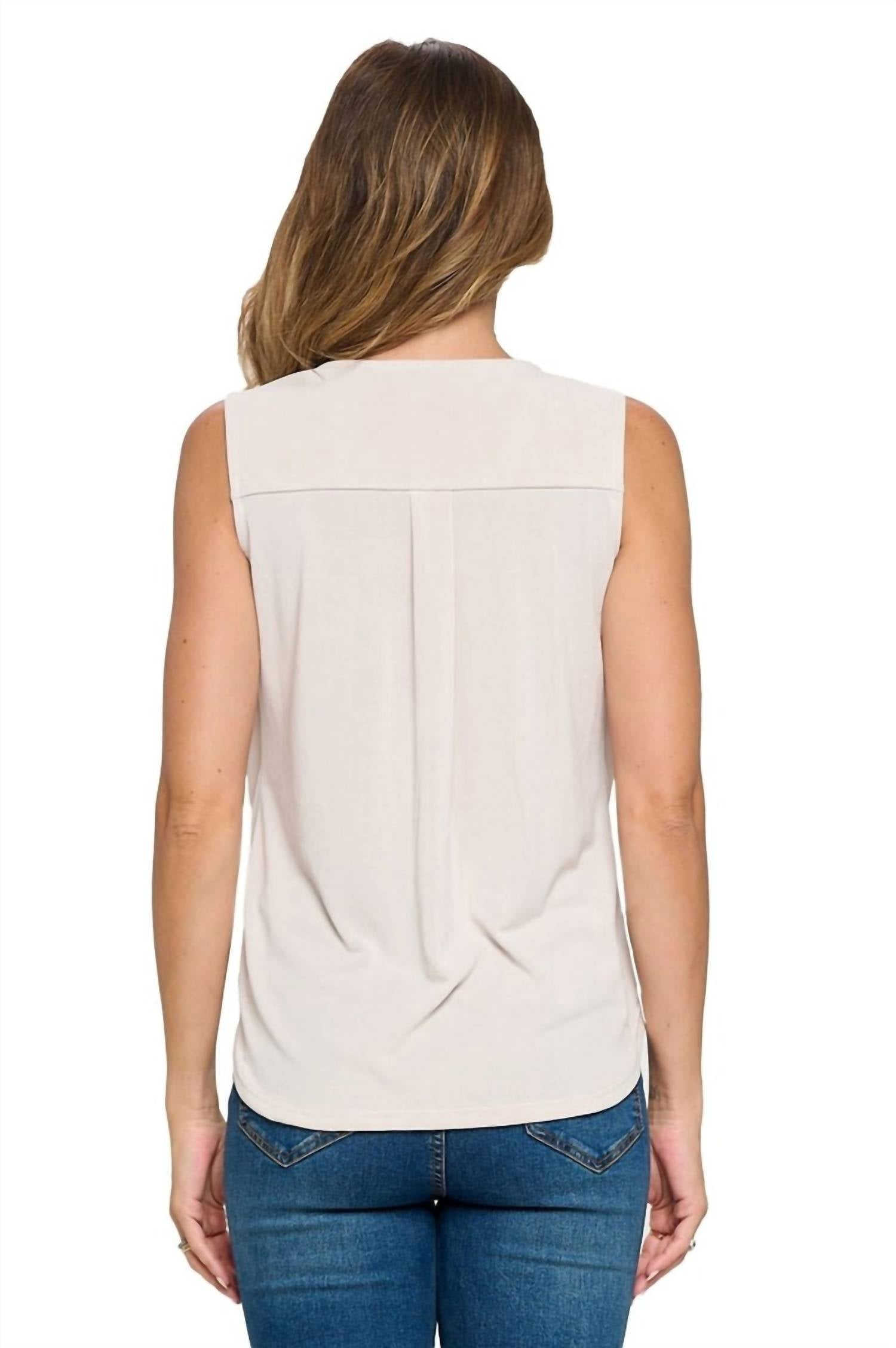 Ariella - Sleeveless Drape Tank