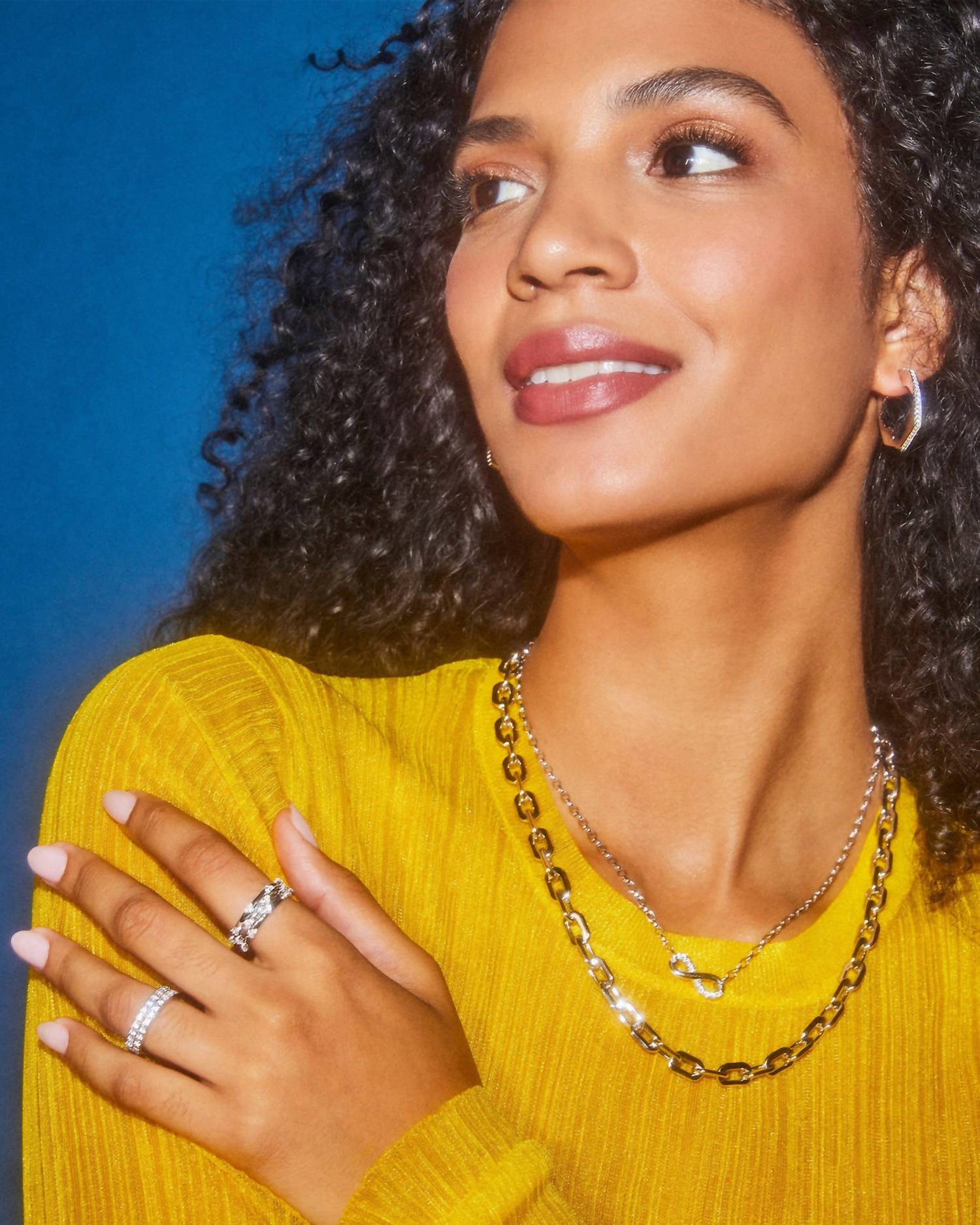 Kendra Scott - Women's Haven Crystal Heart Rings - 3 Set
