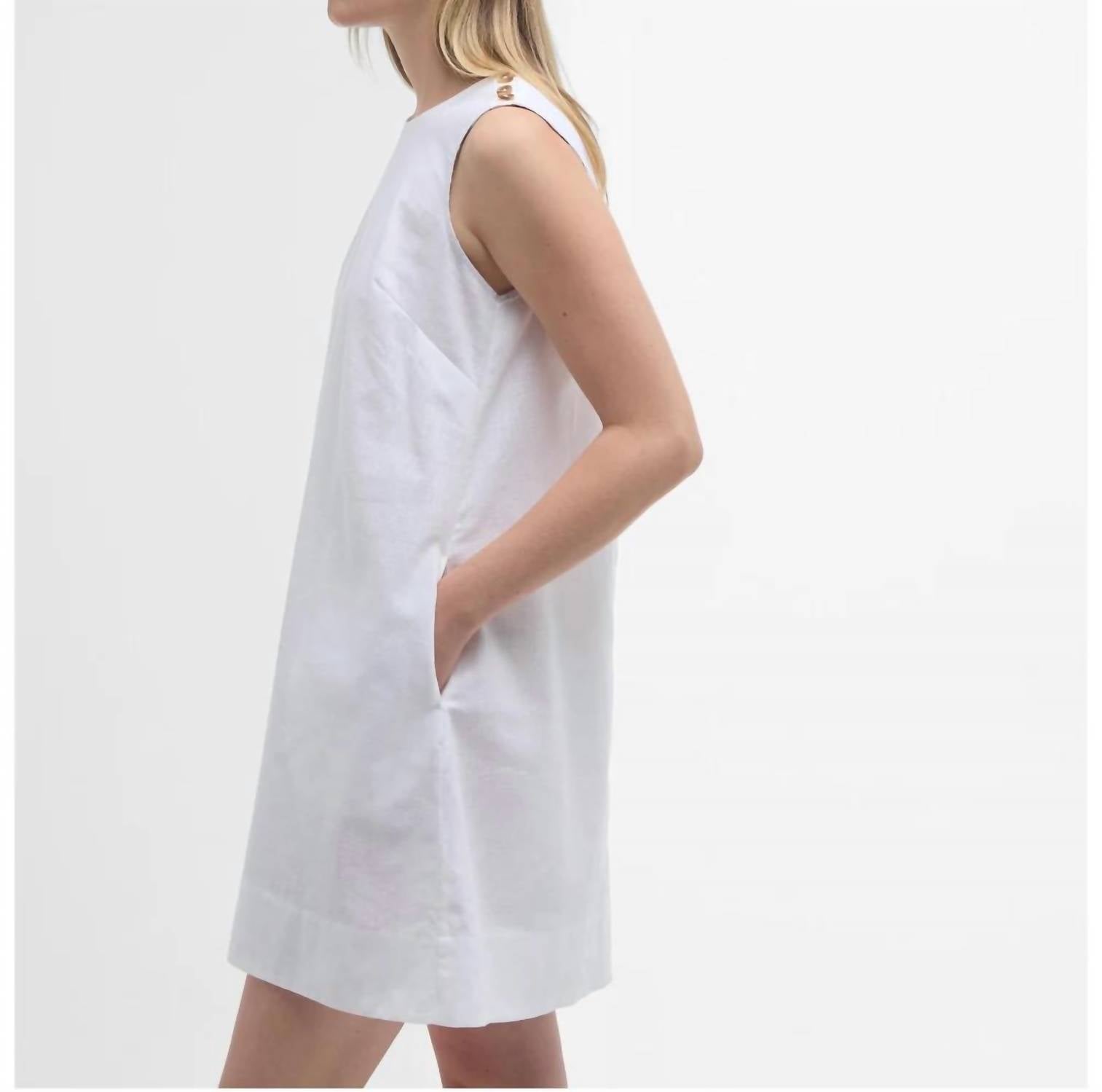 Barbour Lucy Mini Dress in classic white - women's dress - view 4