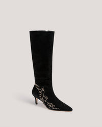 Cinq A Sept - Women's Casey Embroided Kitten Heel Boots