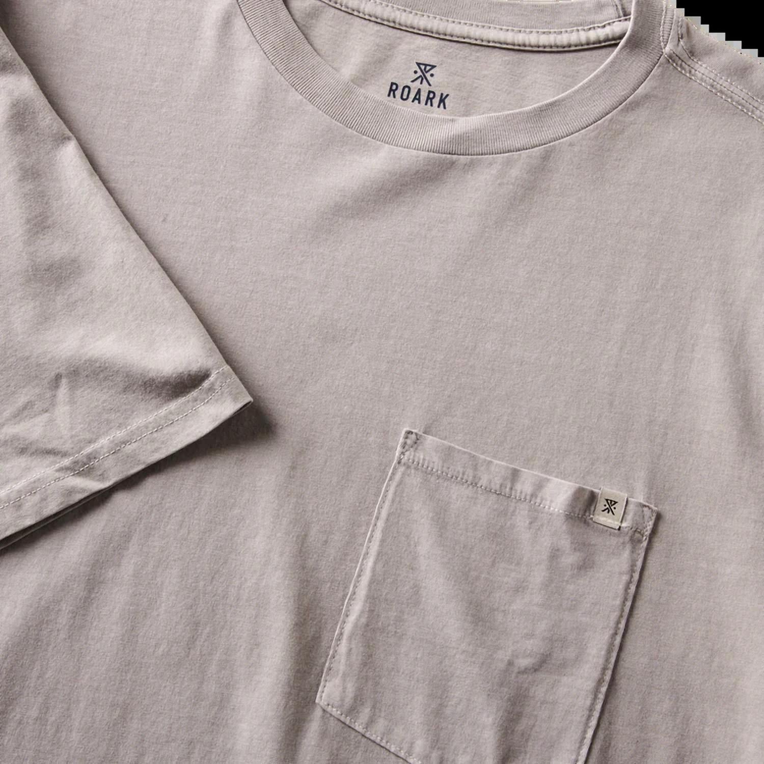 ROARK Made To Fade Short Sleeve Tee in washed grey - men's t-shirt - view 7
