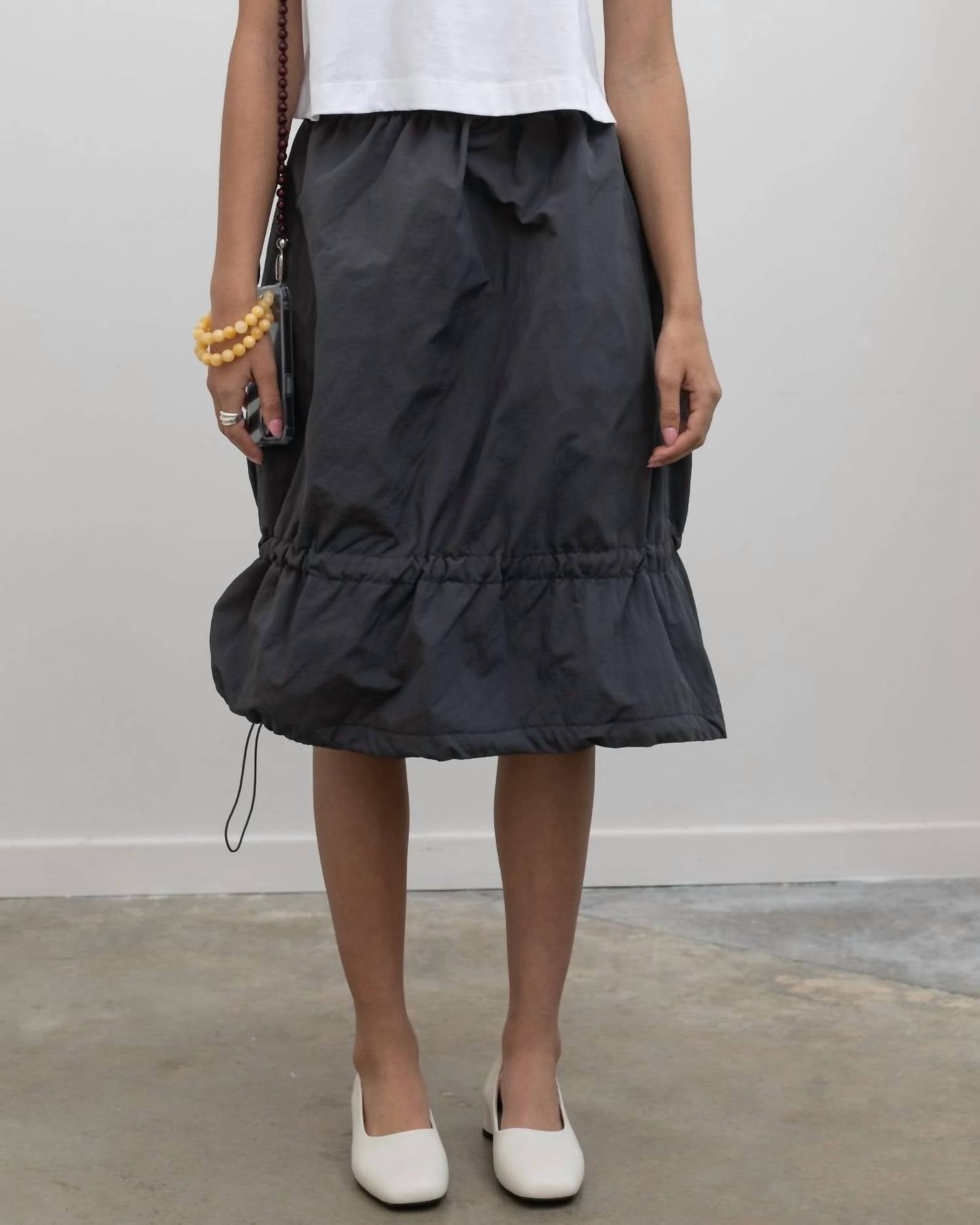 Collective - Nylon Bungee Midi Skirt