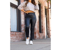 Julia Rose - Farrah High-waisted Faux Leather Leggings