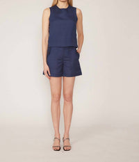 GILNER FARRAR Kai Shorts in blue linen - women's shorts