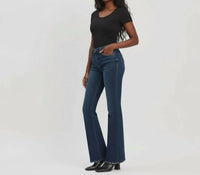 VERVET BY FLYING MONKEY Bella Flare Jeans in restructure - women's jeans - alternate view