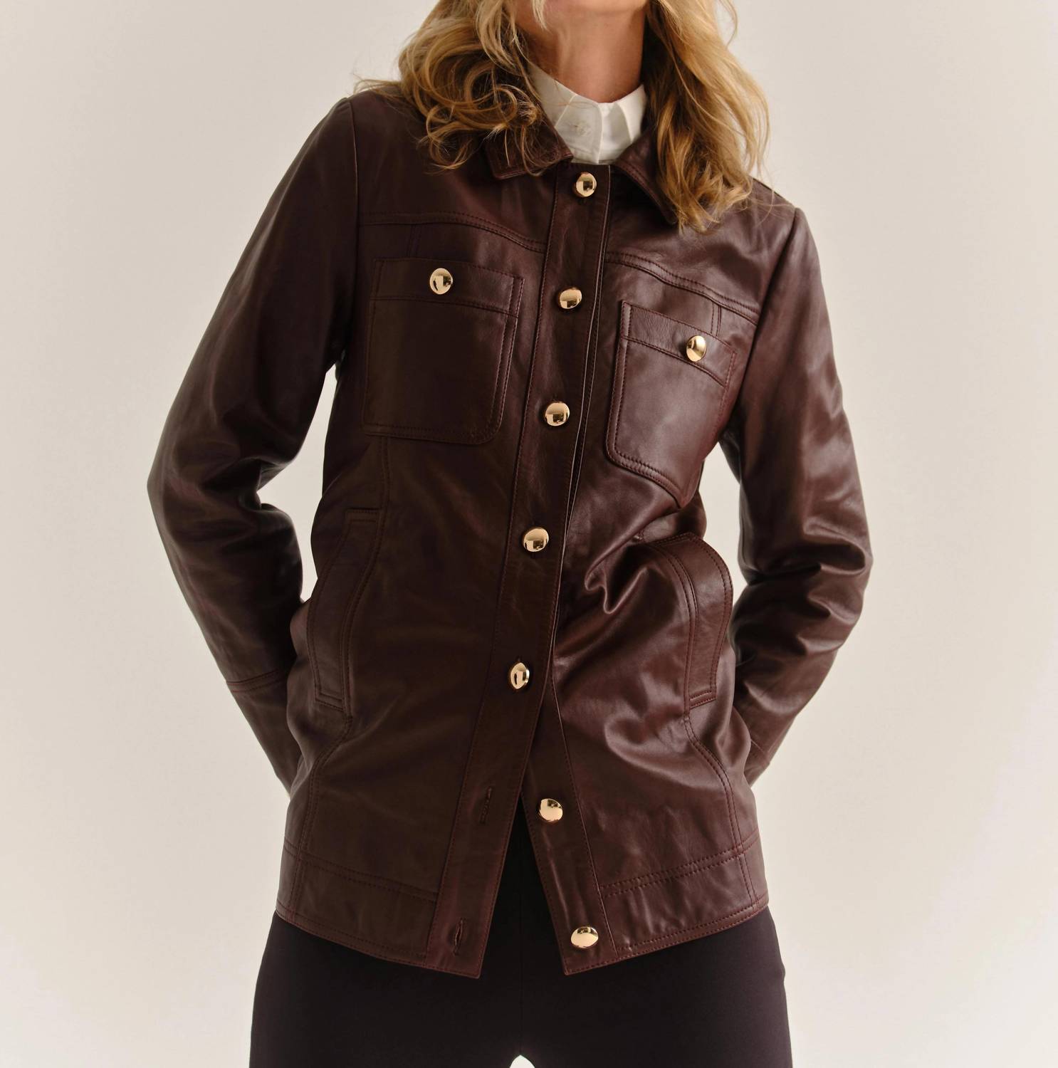Cartolina Nantucket - Winifred Leather Jacket