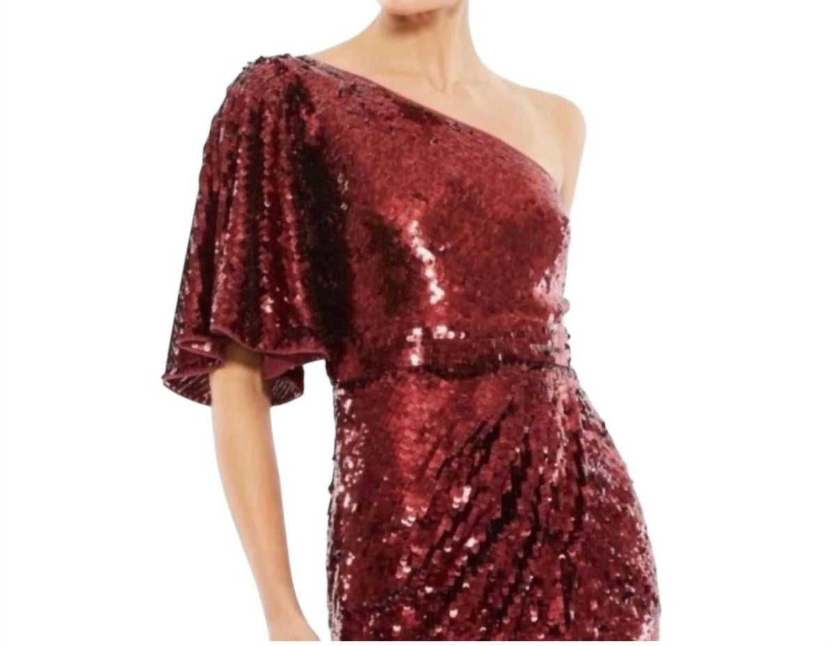 Mac Duggal - Sequin One Shoulder Gown