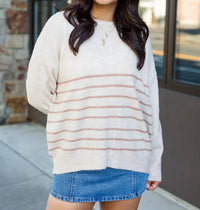 Blu Pepper - Front Of The Line Striped Sweater