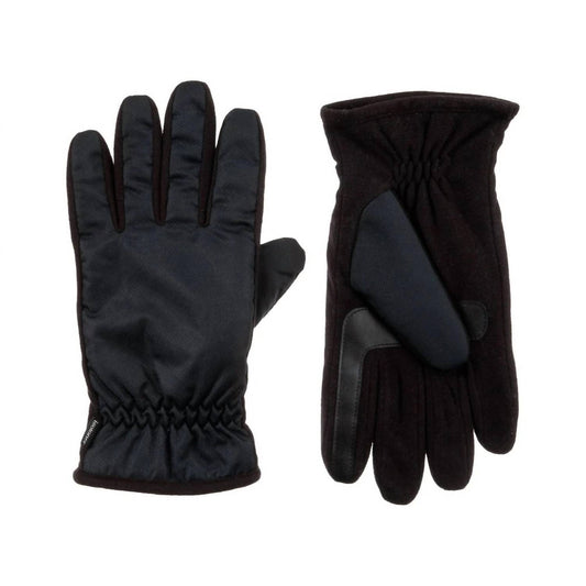 Men’s Nylon & Fleece Gloves with Gathered Wrist